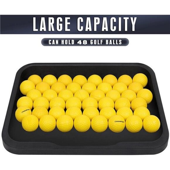 Heavy Duty Rubber Golf Ball Tray with 16 Foam Golf Balls - Picture 3 of 7